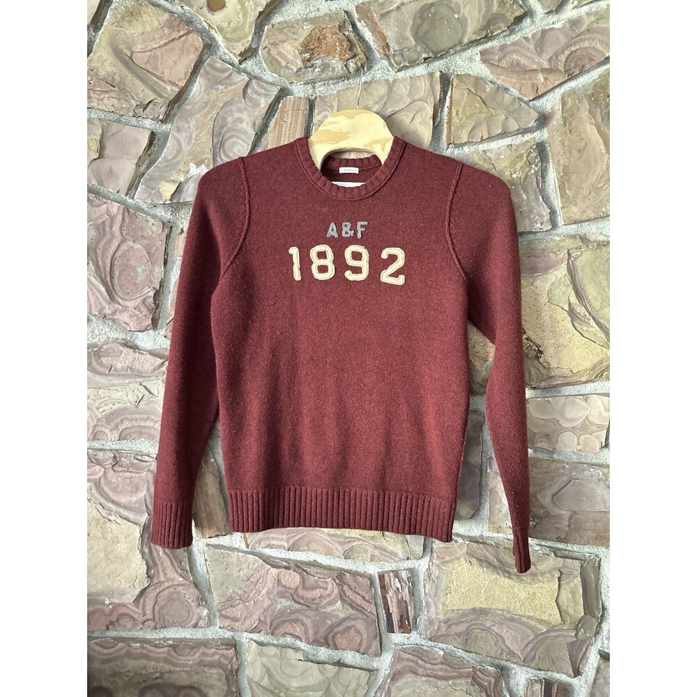 Y2k Mens  Abercrombie and Fitch AF New York  Pullover Crew Neck Sweater‎  XXL